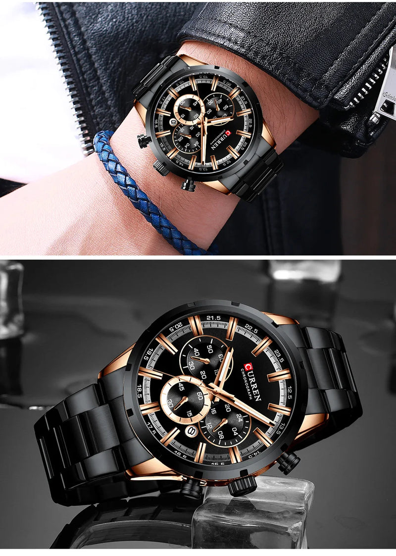 CURREN Men Watch Top Brand Luxury Sports