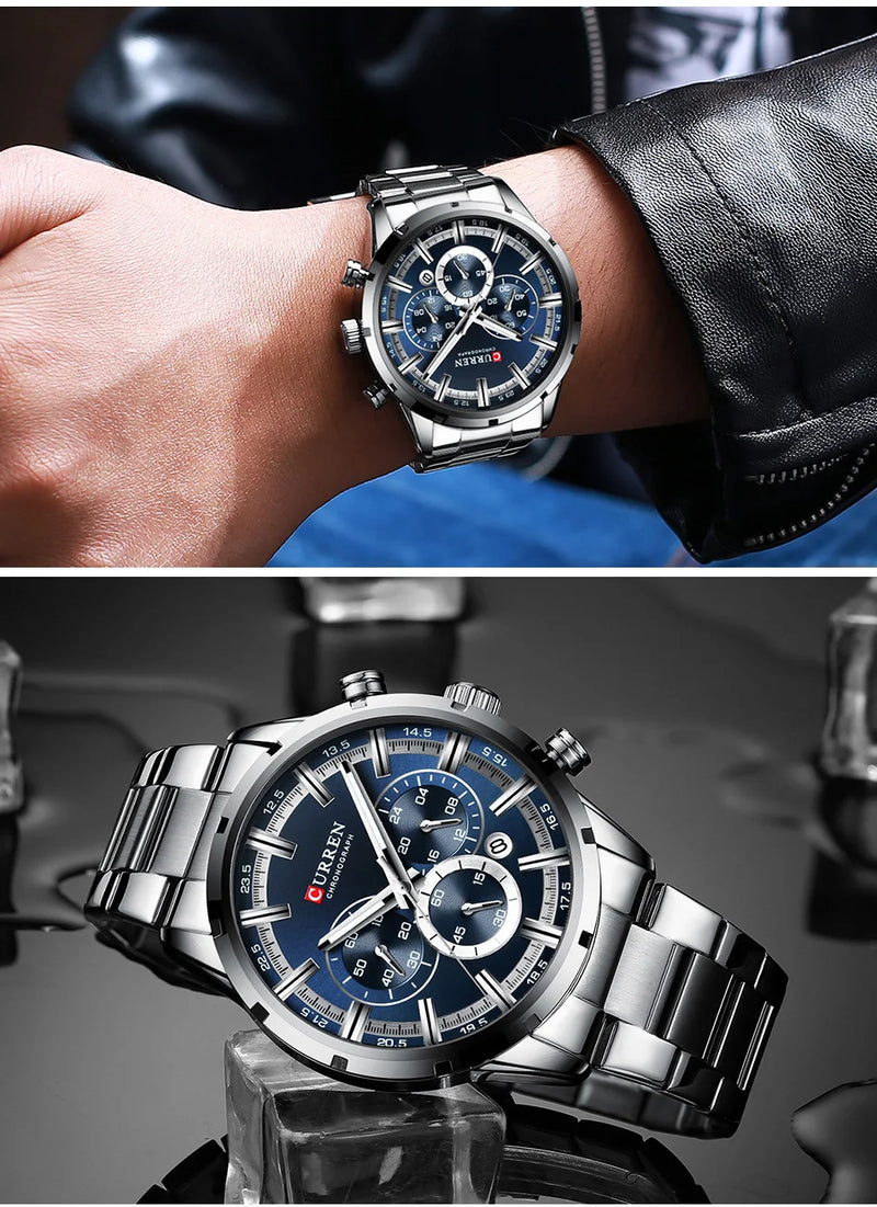 CURREN Men Watch Top Brand Luxury Sports