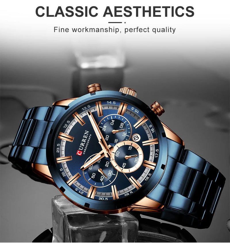 CURREN Men Watch Top Brand Luxury Sports