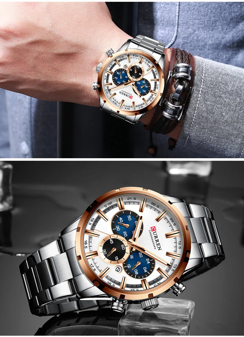 CURREN Men Watch Top Brand Luxury Sports