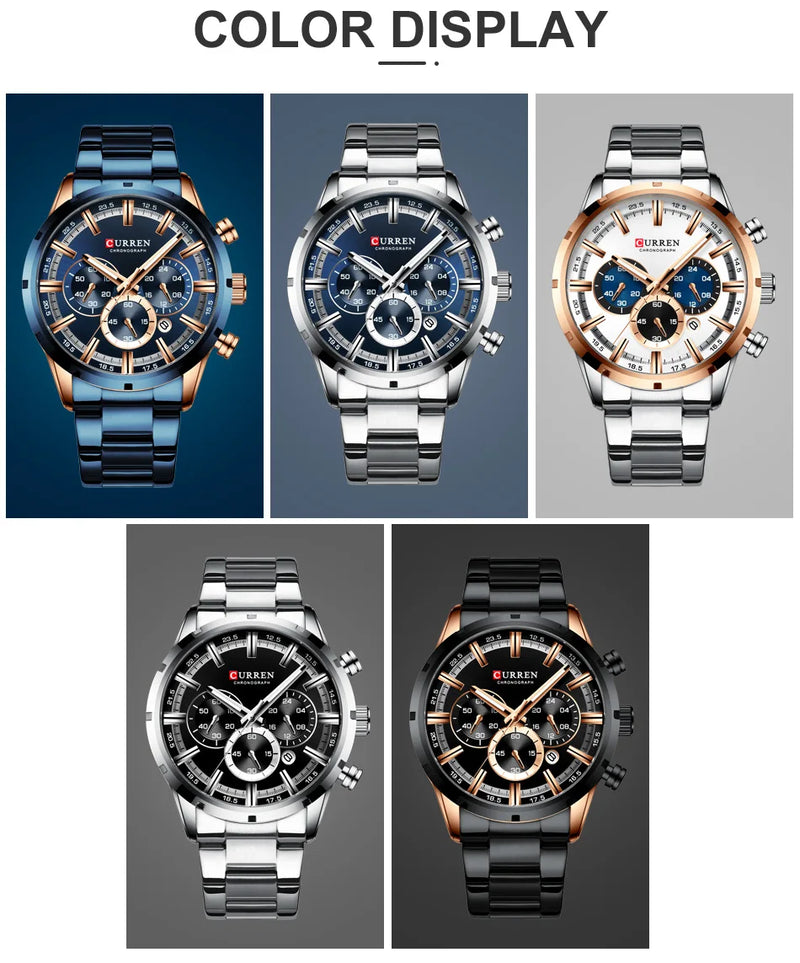 CURREN Men Watch Top Brand Luxury Sports