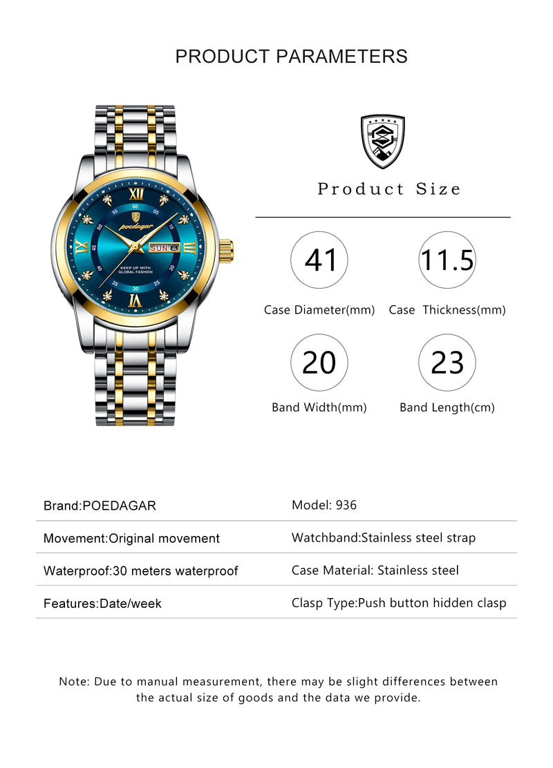 POEDAGAR Luxury Watch