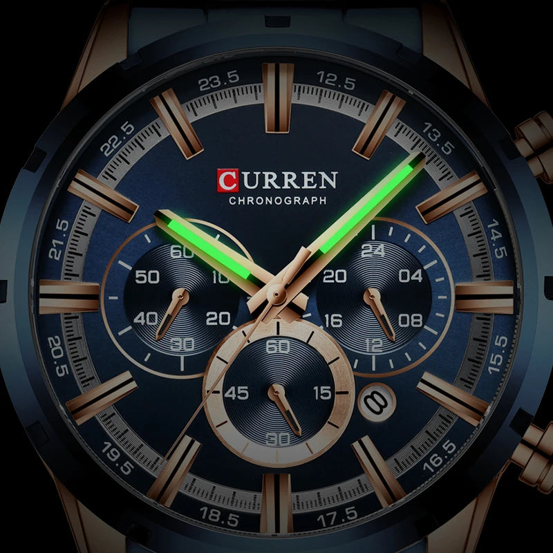 CURREN Men Watch Top Brand Luxury Sports